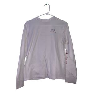 White Long Sleeved Polyester Vineyard Vines Shirt